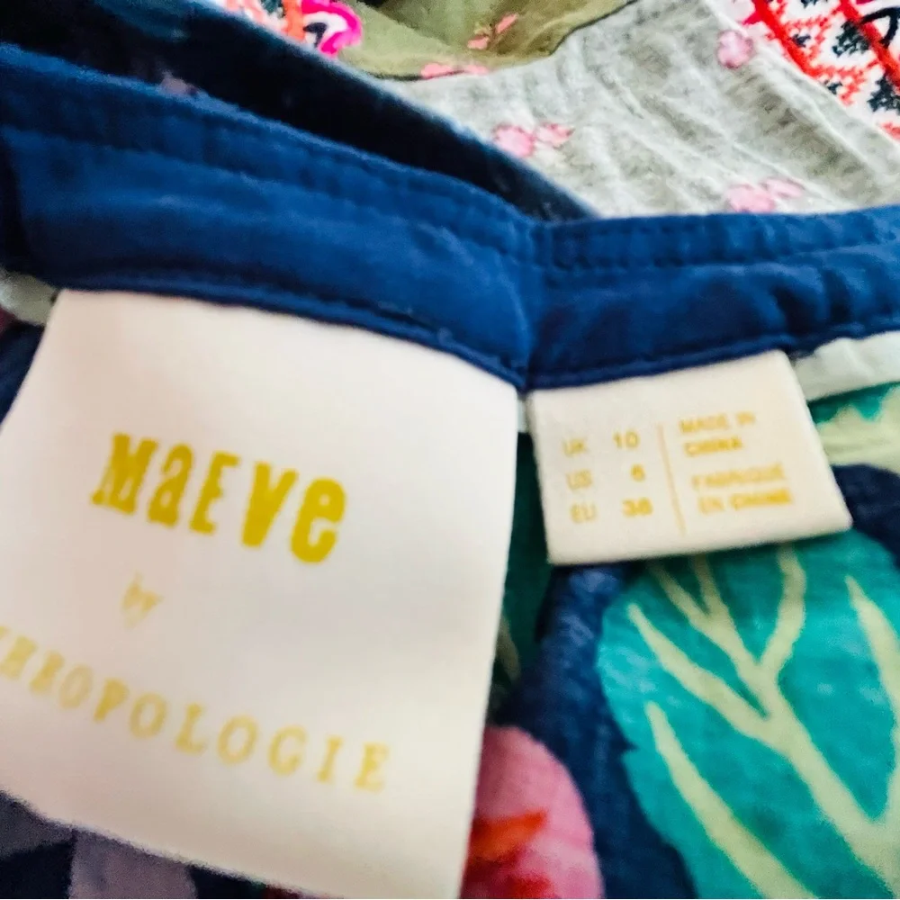 Anthropologie Dark Blue Floral Tank Top - Picture 5 of 5